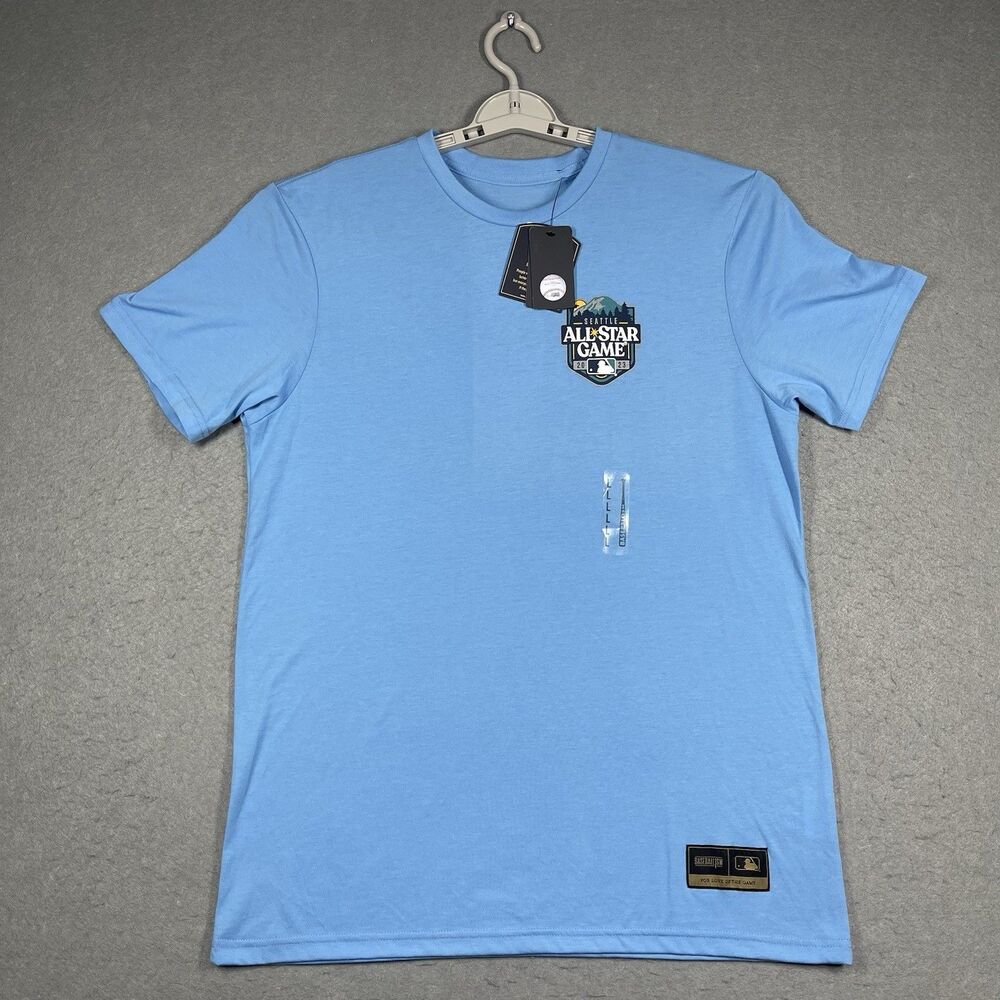 2023 Seattle MLB All-Star Game T-Shirt Mens Large Sky Blue Baseballism Baseball